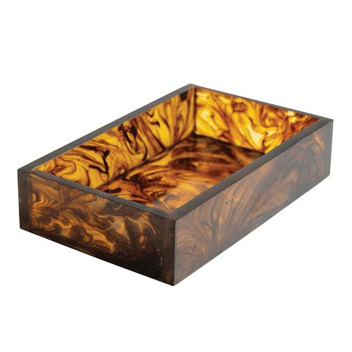 Tortoiseshell Resin Guest Napkin Holder