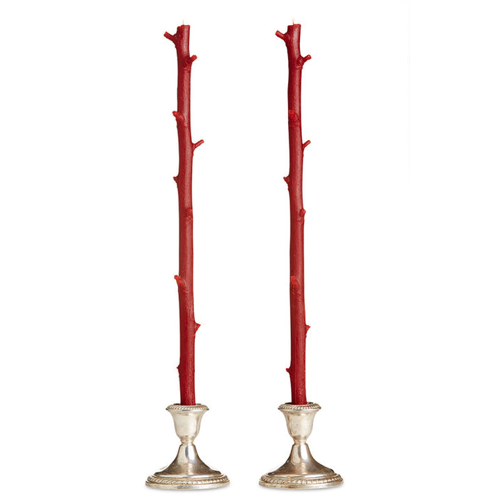 Hickory Stick Candles, Pair Dark Cherry