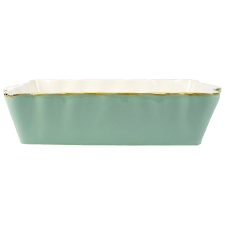 Vietri Italian Bakers Aqua Rectangular, Large