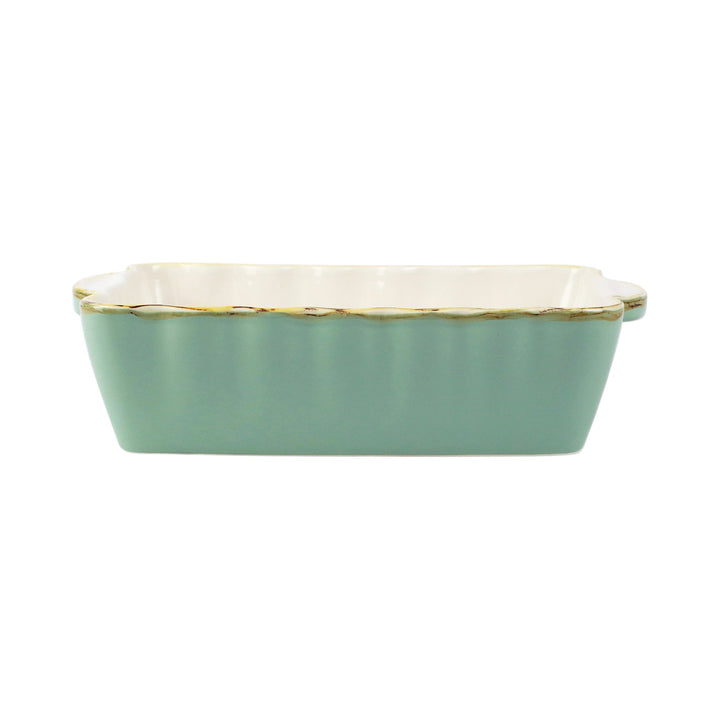 Vietri Italian Bakers Aqua Rectangular, Small