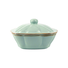Load image into Gallery viewer, Vietri Italian Bakers Aqua Covered Casserole
