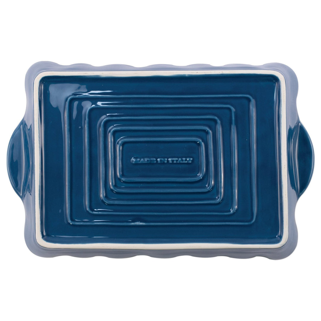 Vietri Italian Bakers Blue Rectangular, Large