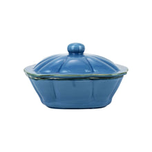 Load image into Gallery viewer, Vietri Italian Bakers Blue Covered Casserole
