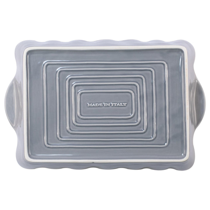 Vietri Italian Bakers Gray Rectangular, Large