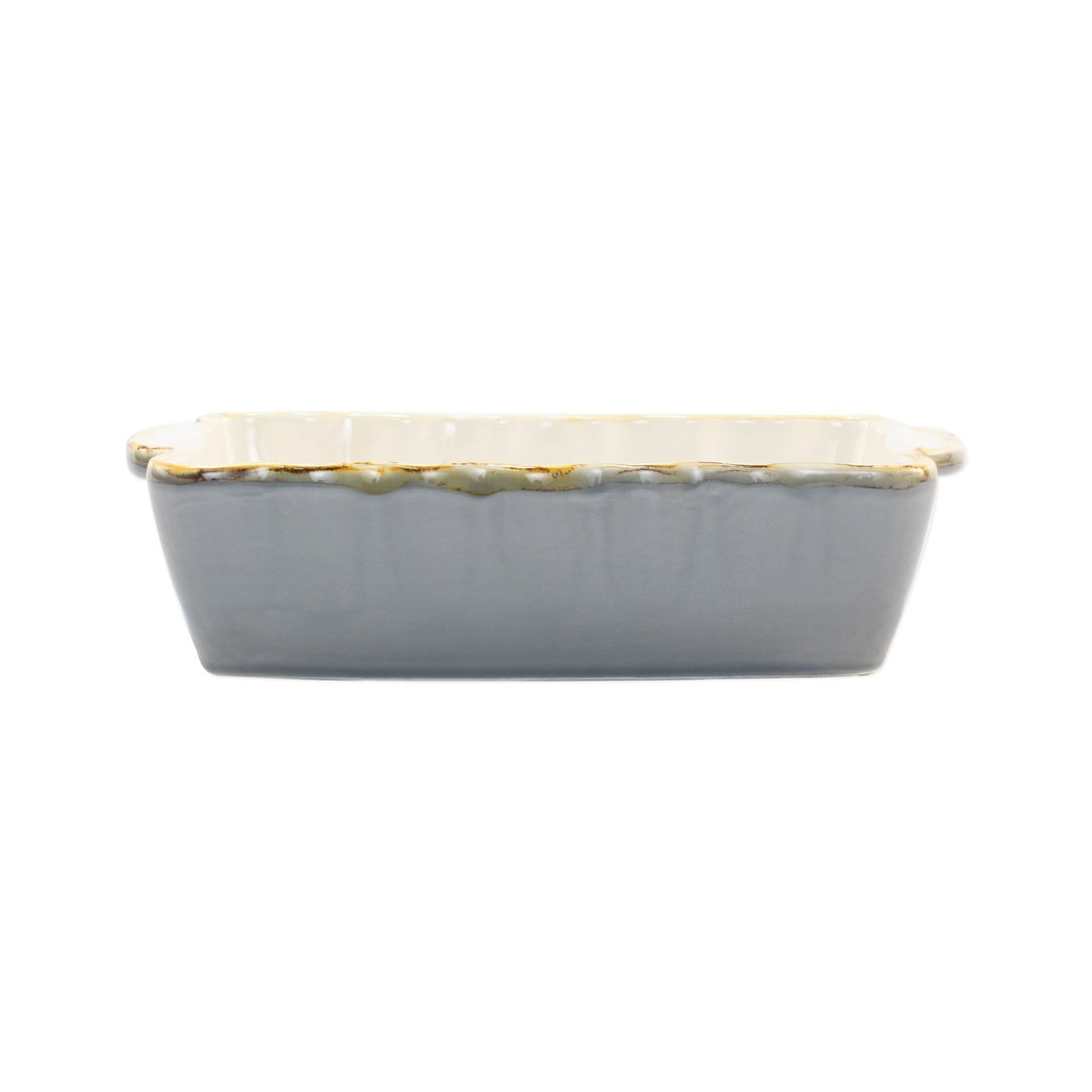 Vietri Italian Bakers Gray Rectangular, Small