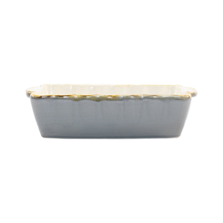 Vietri Italian Bakers Gray Rectangular, Small