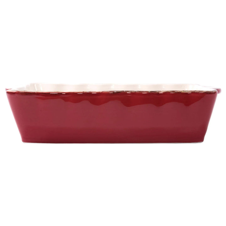 Vietri Italian Bakers Red Rectangular, Large