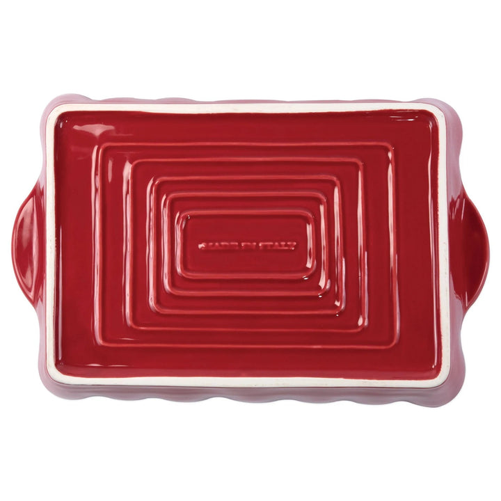 Vietri Italian Bakers Red Rectangular, Large