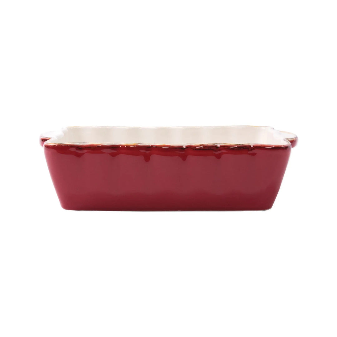 Vietri Italian Bakers Red Rectangular, Small