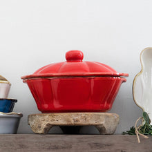 Load image into Gallery viewer, Vietri Italian Bakers Red Covered Casserole
