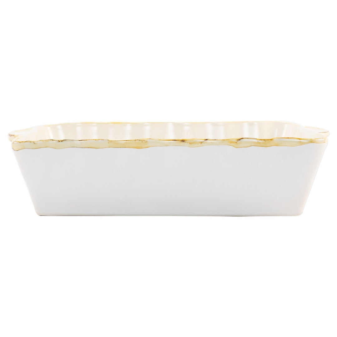 Vietri Italian Bakers White Rectangular, Large