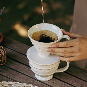 Juliska Berry & Thread Whitewash Pour Over Coffee Set