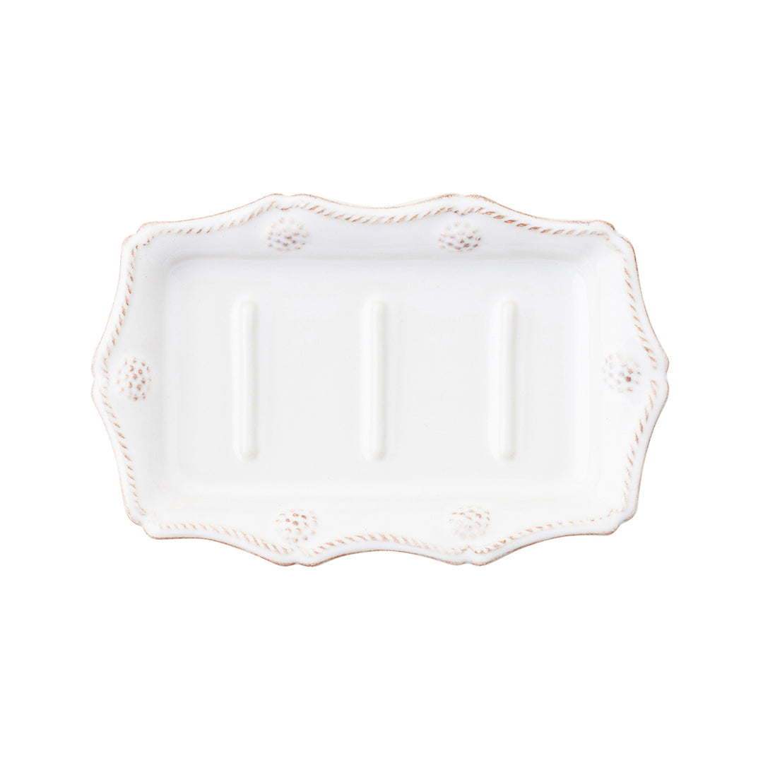 Juliska Berry & Thread Whitewash Soap & Sponge Dish