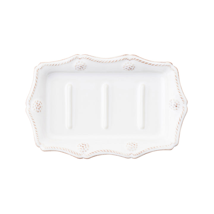 Juliska Berry & Thread Whitewash Soap & Sponge Dish