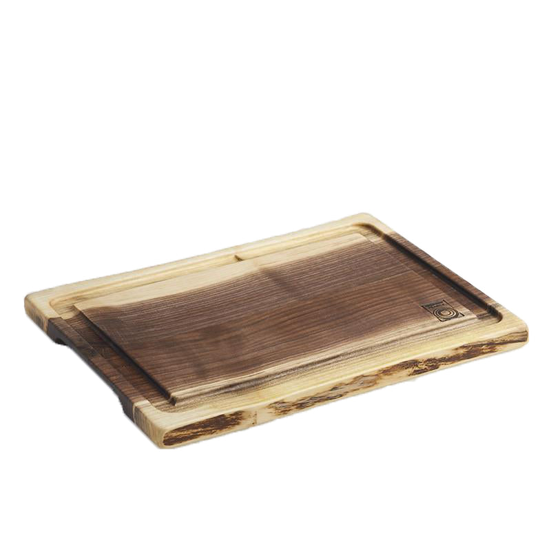 Andrew Pearce Black Walnut Wood Live Edge Board w/ Juice Groove, Medium - Thumbnail 2