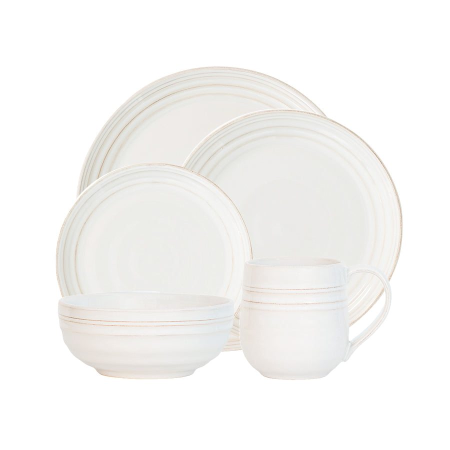 Juliska Bilbao Whitewash 5 Piece Place Setting