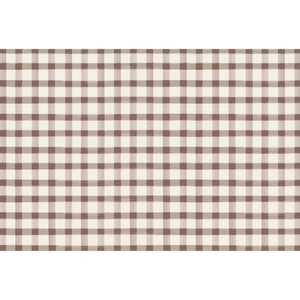 Brown Painted Check Paper Placemat Pad Set/24