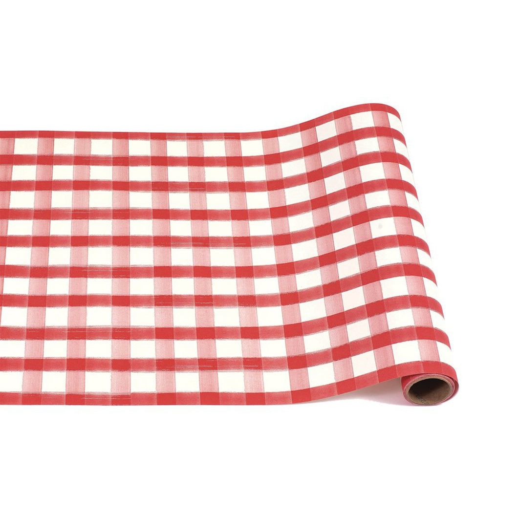 Red Check Paper Runner