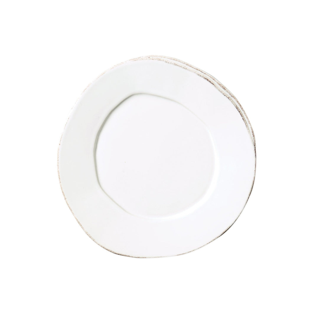 Vietri Lastra White Salad Plate