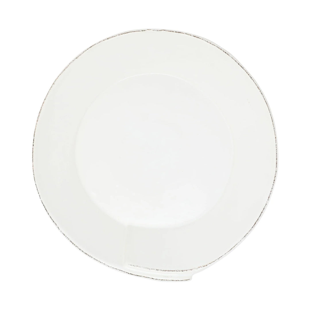 Vietri Lastra White Medium Shallow Serving Bowl