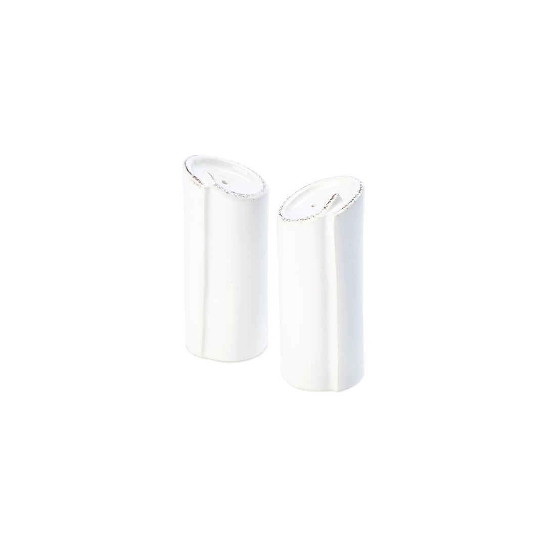 Vietri Lastra White Salt & Pepper Set