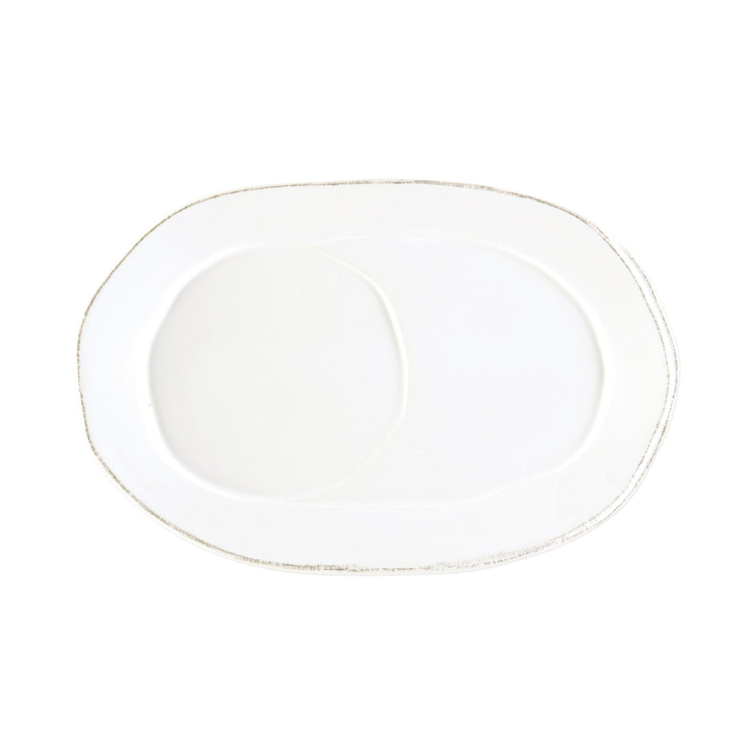 Vietri Lastra White Oval Tray