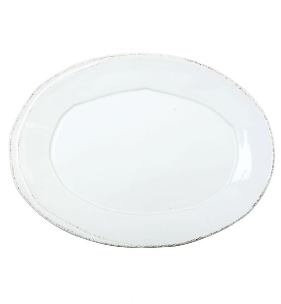 Vietri Lastra White Small Oval Platter