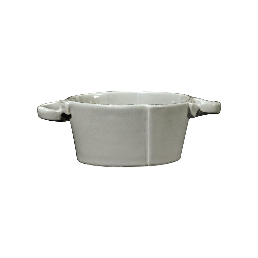 Vietri Lastra Gray Small Handled Bowl