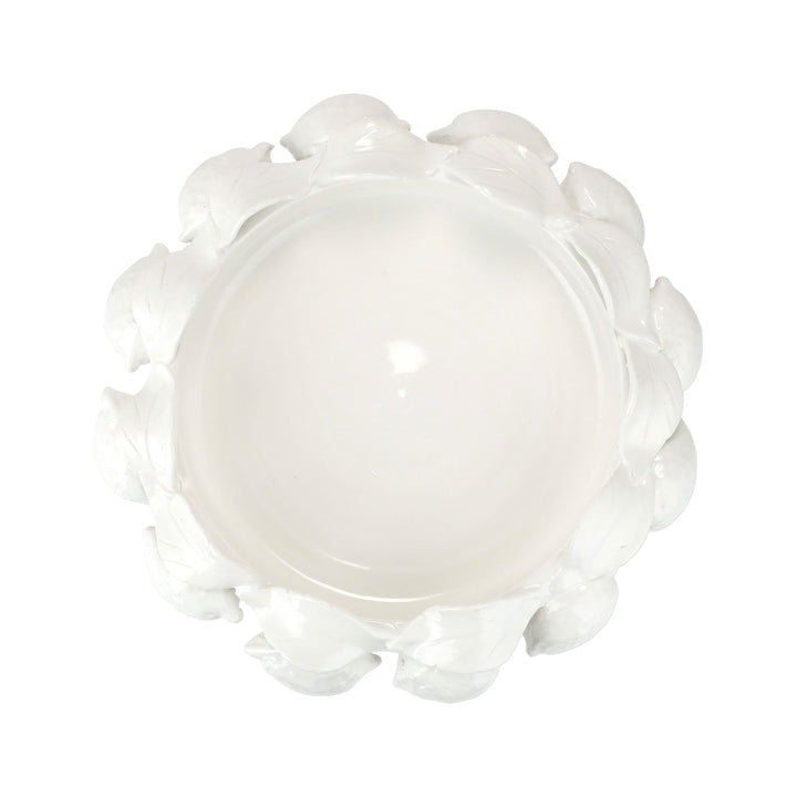 Vietri Limoni White Footed Fruit Bowl