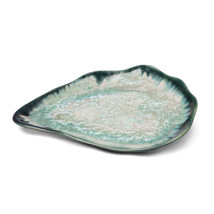 Ae Ceramics Oyster Series Small Plate in Mint & Charcoal