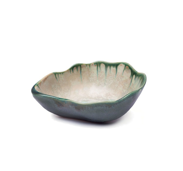 Ae Ceramics Oyster Series Small Nesting Bowl in Mint & Charcoal