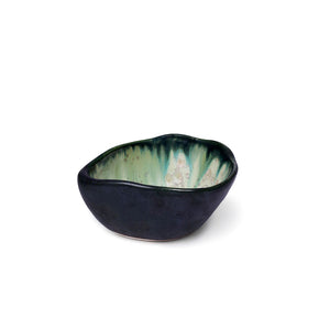 Ae Ceramics Oyster Series Dessert Bowl in Mint & Charcoal