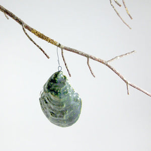 Ae Ceramics Oyster Ornament in Mint & Charcoal