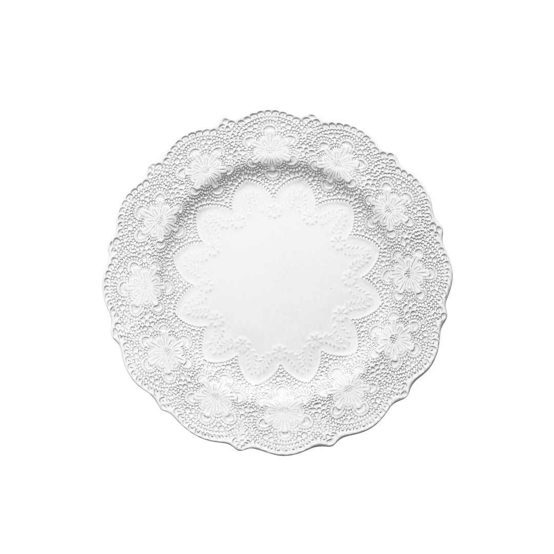 Arte Italica Merletto White Dinner Plate