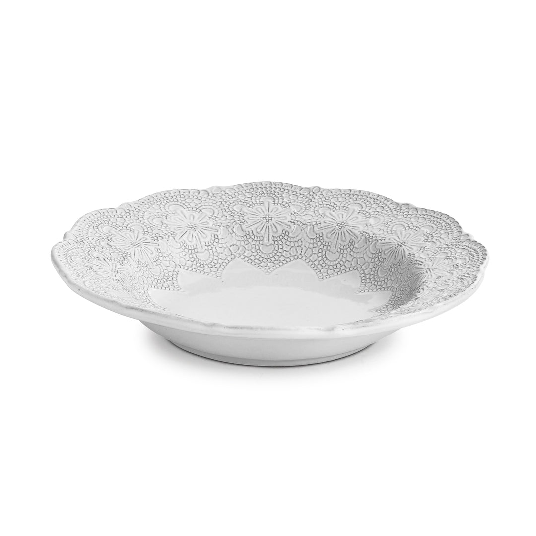 Arte Italica Merletto White Pasta/Soup Bowl