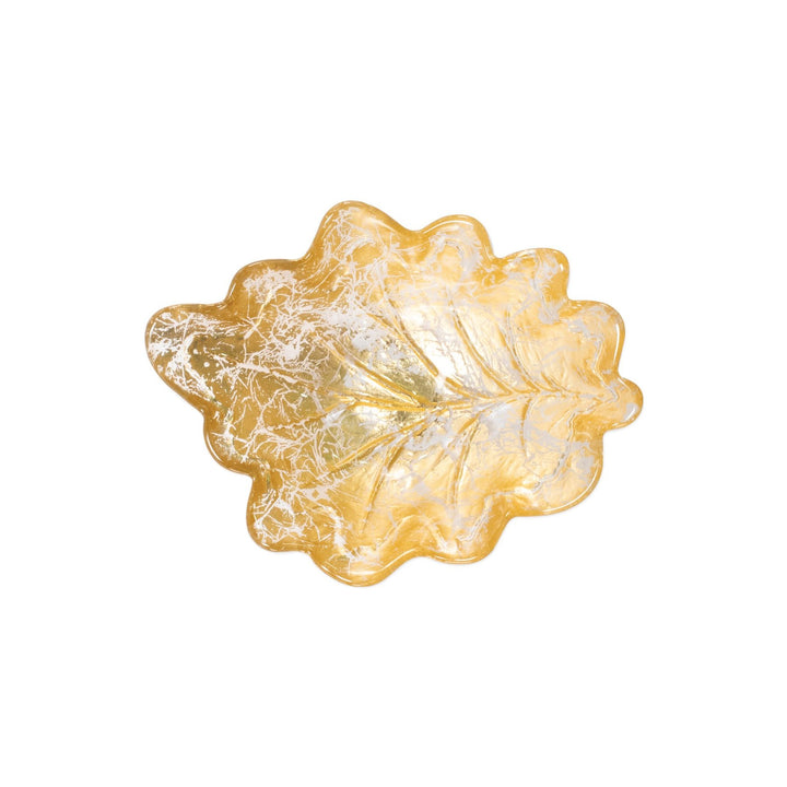 Vietri Moon Glass Leaf Bowl, Small