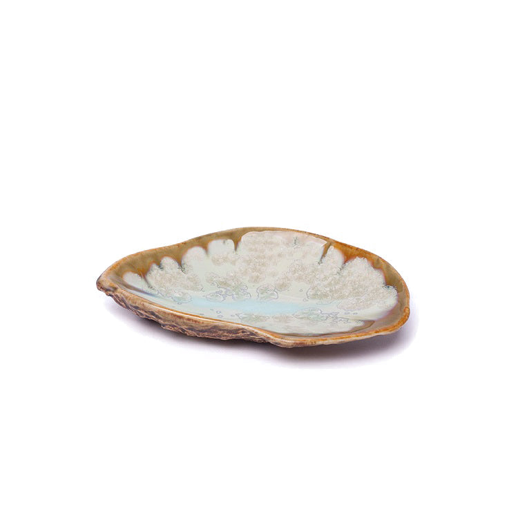 Ae Ceramics Oyster Series Damariscotta Dish in Mint & Tortoise