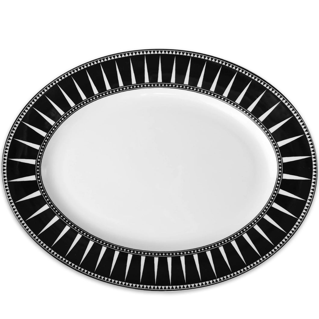 Caskata Marrakech Large Rimmed Oval Platter