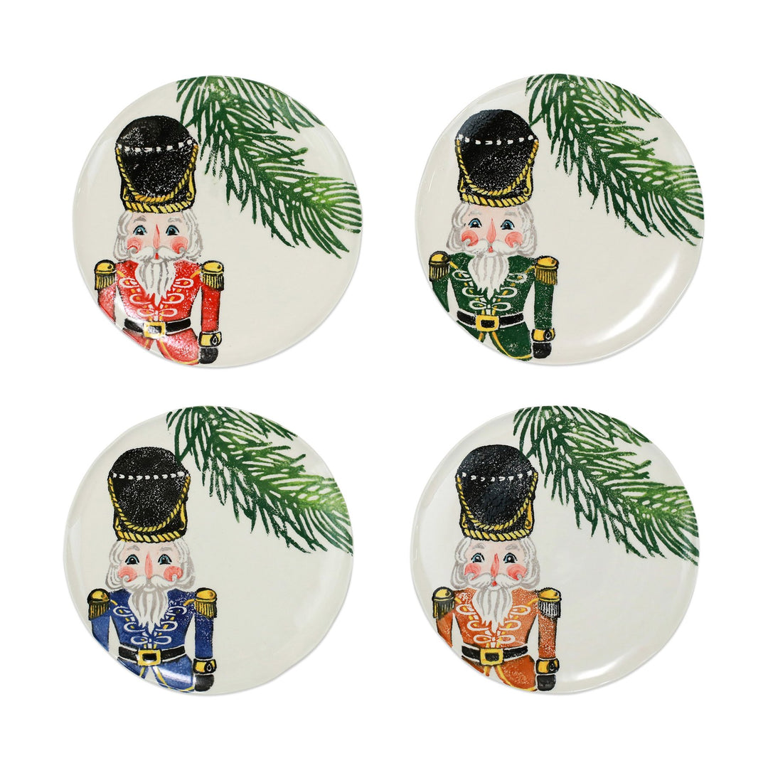 Vietri Nutcrackers Assorted Salad Plates