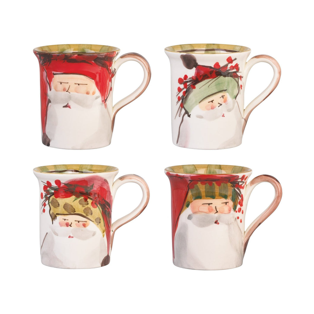 Vietri Old St. Nick Assorted Mugs