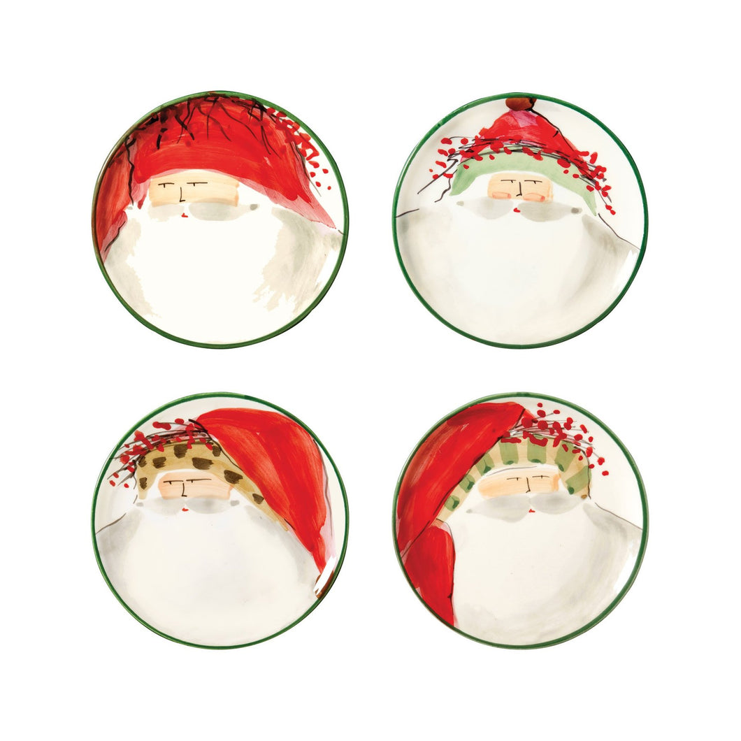 Vietri Old St. Nick Assorted Canape Plates