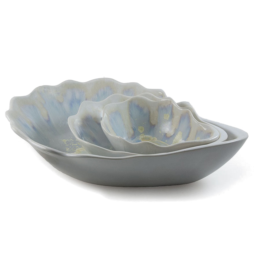 Ae Ceramics Oyster Series Medium Nesting Bowl in Pearl