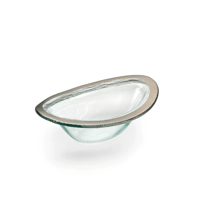 Annieglass Roman Antique Sauce Bowl platinum