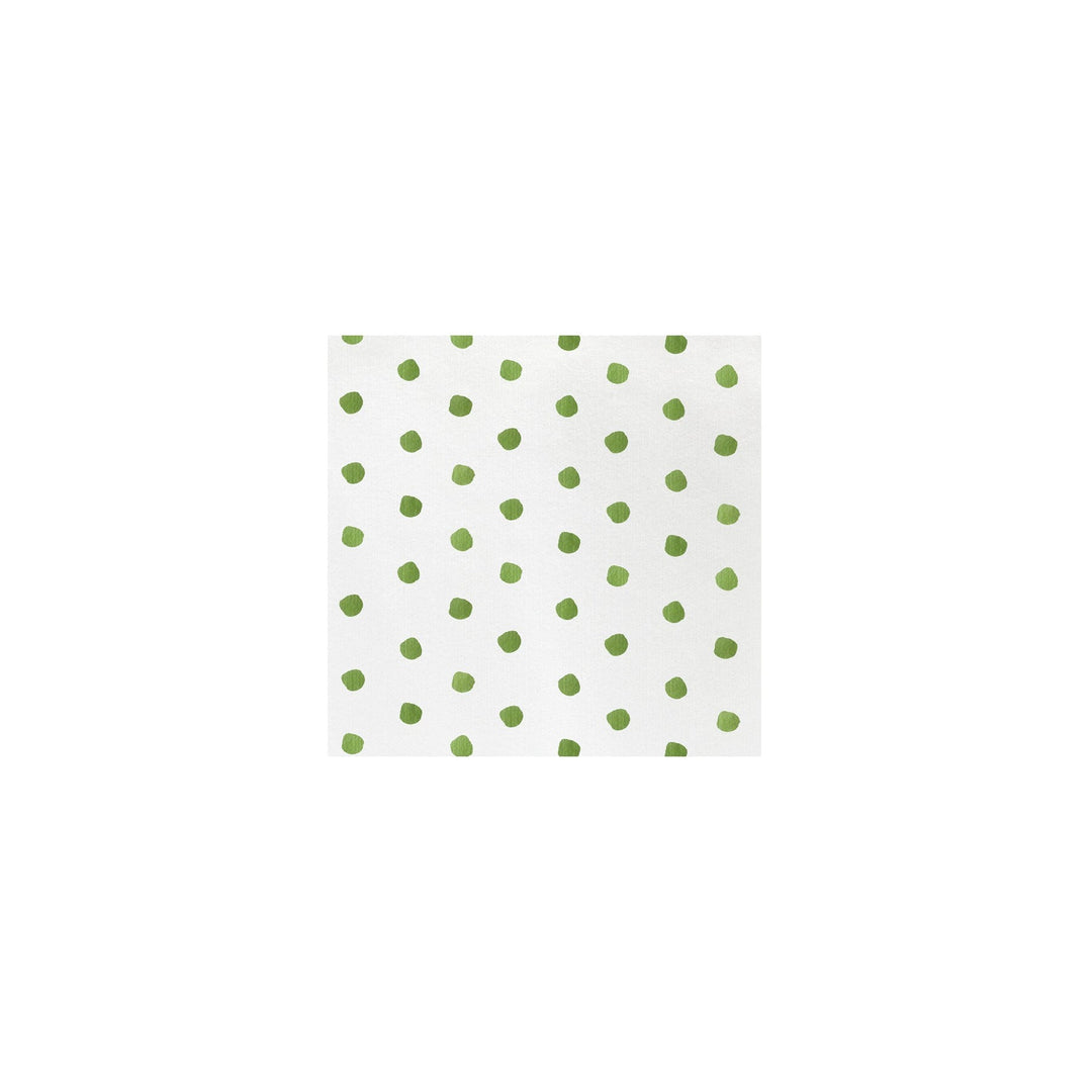 Vietri Papersoft Cocktail Napkins, Dot Green