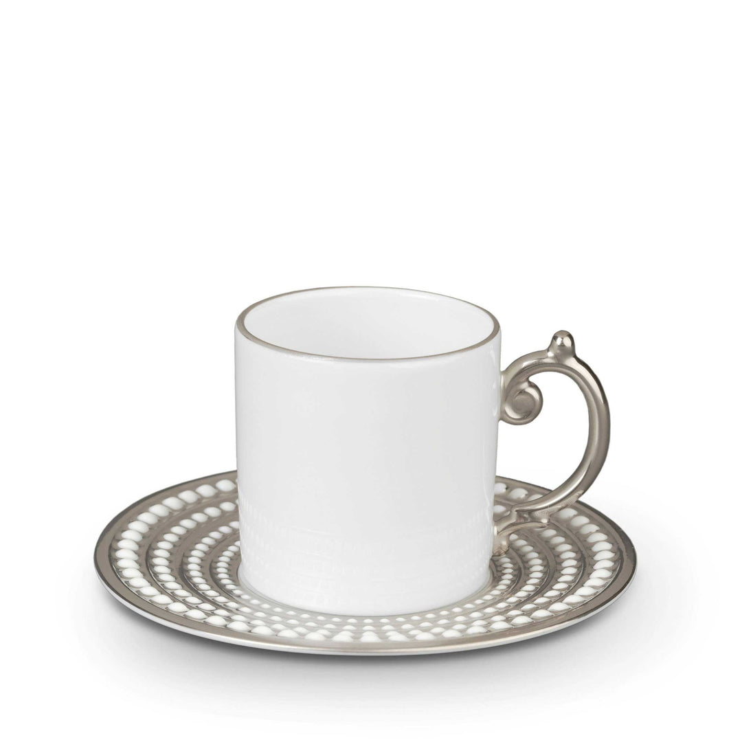 L'Objet Perlée Platinum Espresso Cup + Saucer