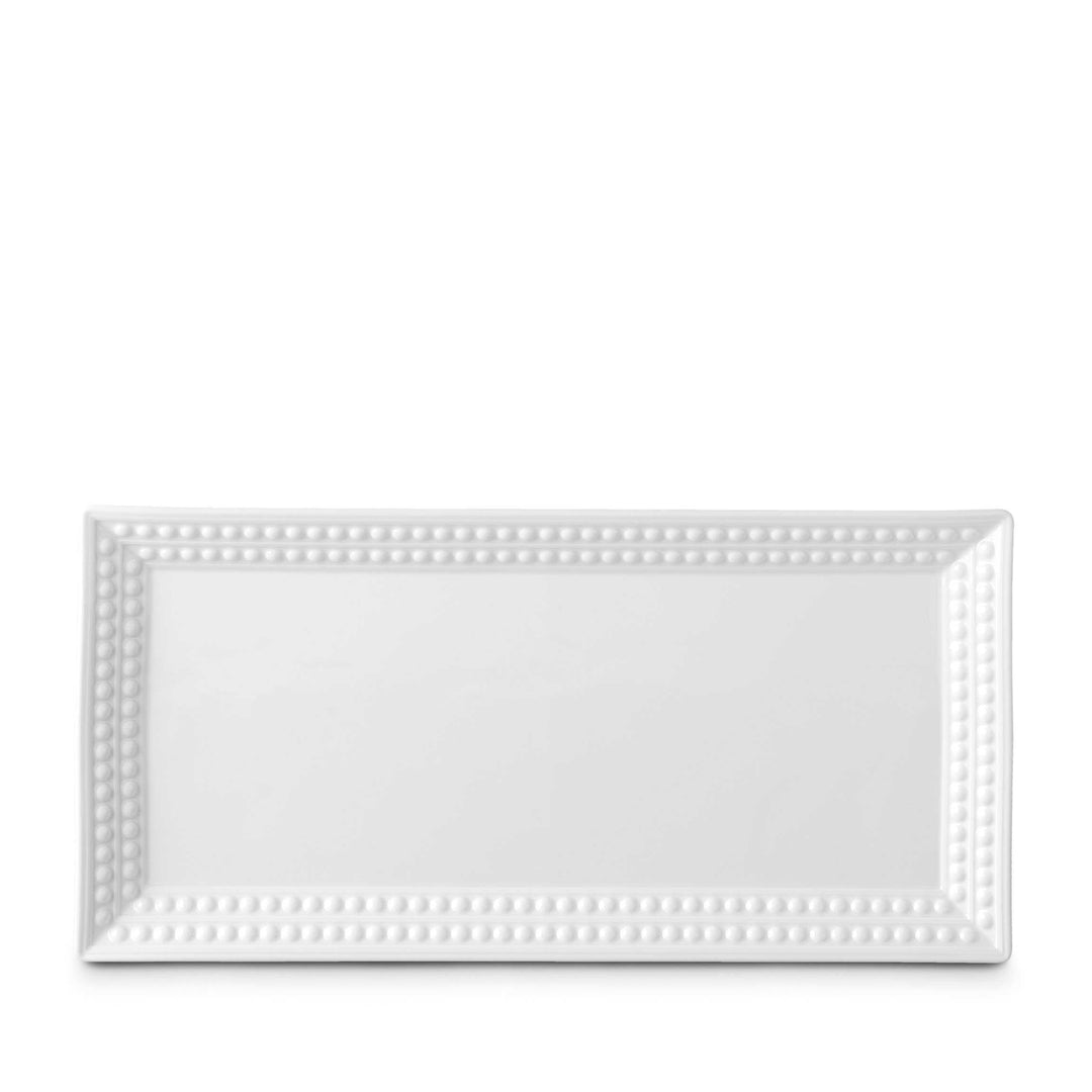 L'Objet Perlée White Rectangular Platter