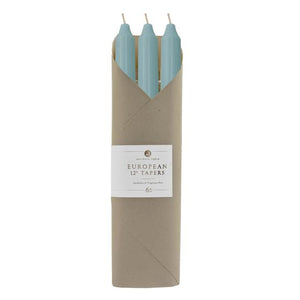 Prairie Blue 12" Taper Candles