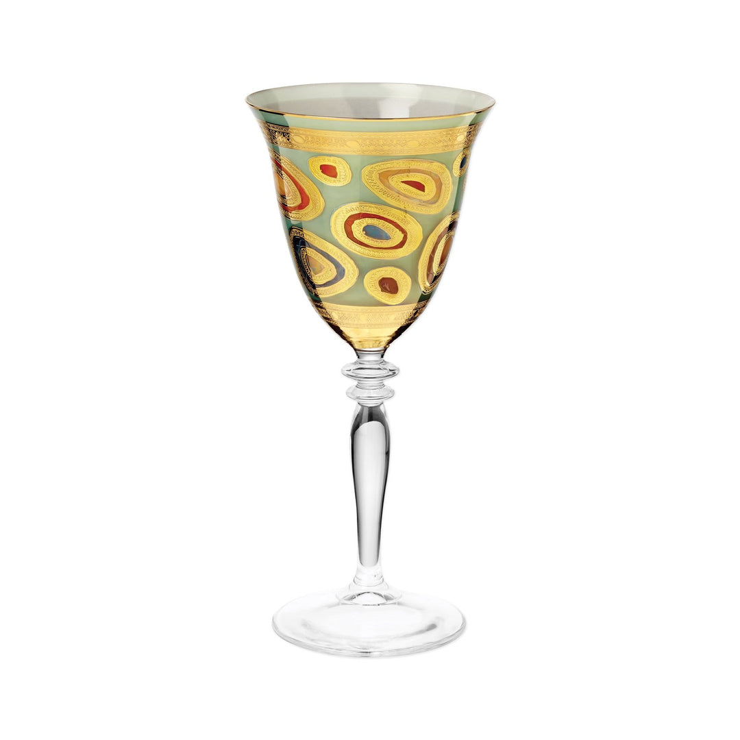 Vietri Regalia Aqua Wine Glass