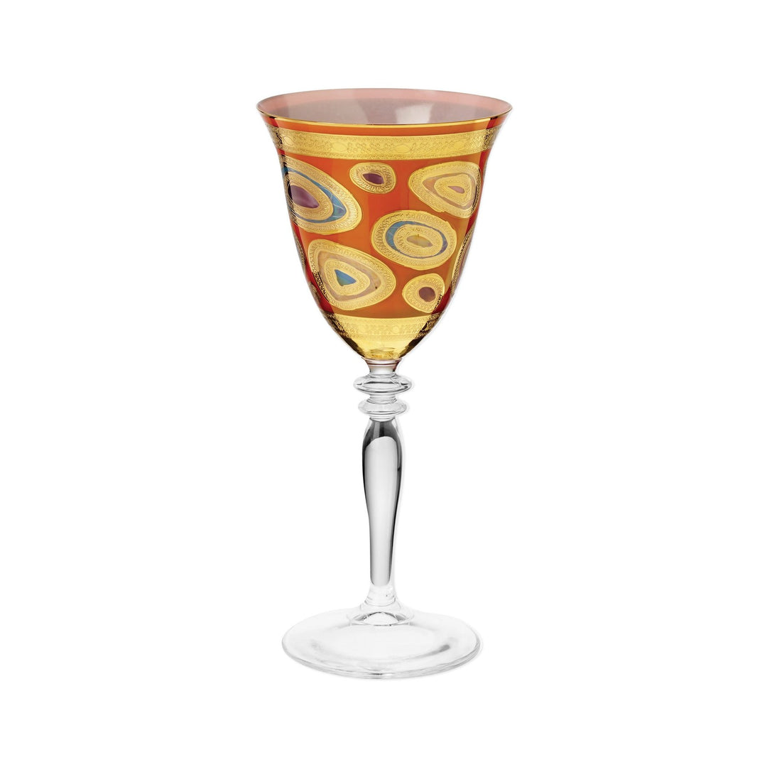 Vietri Regalia Orange Wine Glass