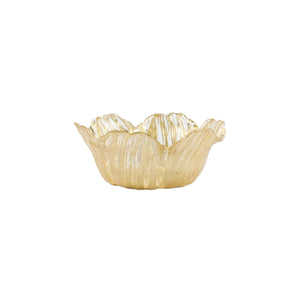 Vietri Rufolo Glass Gold Flower Bowl, Small
